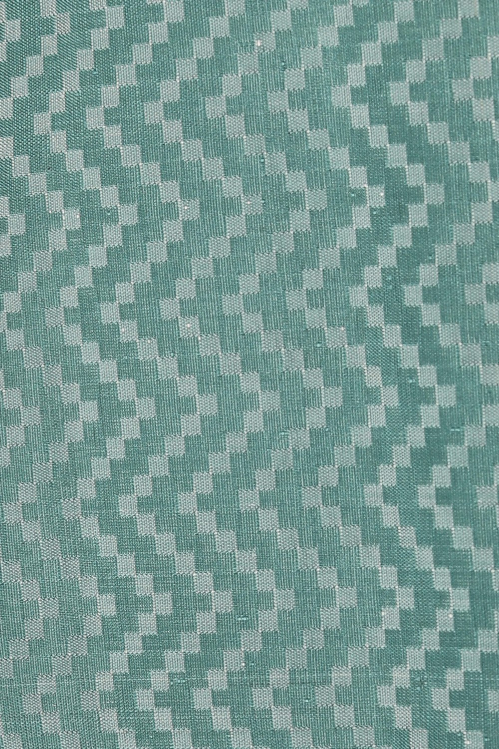 Image of Smoky Blue Chevron Kanchipuram Silk Saree